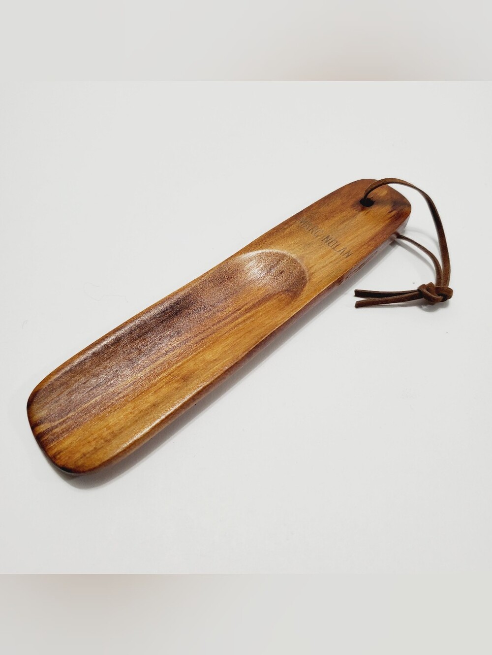Marc Nolan Brown Wooden Shoehorn One Size.